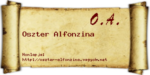 Oszter Alfonzina névjegykártya
